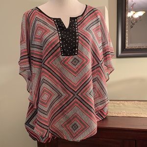 Kim Rogers 2X poncho top.